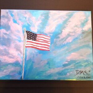 American Flag Portrait - Original Painting